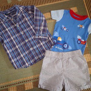 Lot of Baby Boy Clothing 24m Shirt (Wrangler) Shorts Top